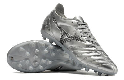 Mizuno Morelia Neo AG Low-Tops Soccer Cleats - Silver