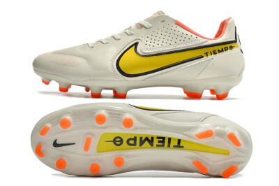 Nike Tiempo Legend 9 Elite FG Low-Tops Soccer Cleats - White/Yellow
