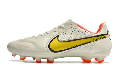 Nike Tiempo Legend 9 Elite FG Low-Tops Soccer Cleats - White/Yellow