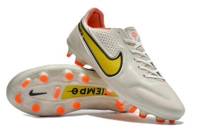 Nike Tiempo Legend 9 Elite FG Low-Tops Soccer Cleats - White/Yellow