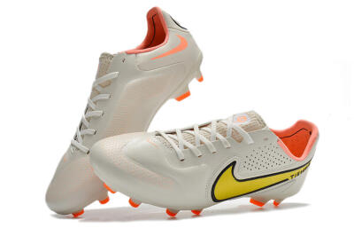 Nike Tiempo Legend 9 Elite FG Low-Tops Soccer Cleats - White/Yellow