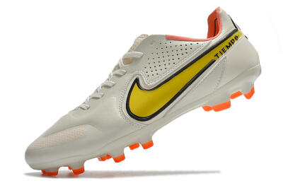 Nike Tiempo Legend 9 Elite FG Low-Tops Soccer Cleats - White/Yellow