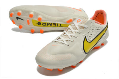 Nike Tiempo Legend 9 Elite FG Low-Tops Soccer Cleats - White/Yellow