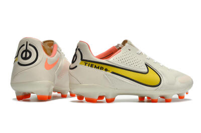 Nike Tiempo Legend 9 Elite FG Low-Tops Soccer Cleats - White/Yellow
