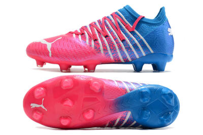 Puma Future Z 1.3 FG Low-Tops Soccer Cleats - Pink/Blue/White