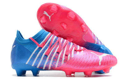 Puma Future Z 1.3 FG Low-Tops Soccer Cleats - Pink/Blue/White