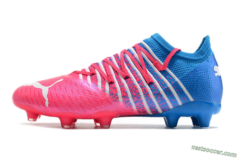 Puma Future Z 1.3 FG Low-Tops Soccer Cleats - Pink/Blue/White 2
