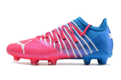 Puma Future Z 1.3 FG Low-Tops Soccer Cleats - Pink/Blue/White