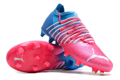 Puma Future Z 1.3 FG Low-Tops Soccer Cleats - Pink/Blue/White