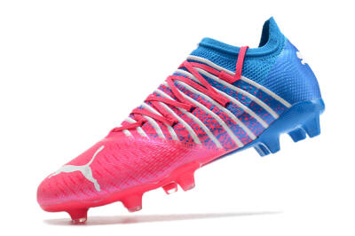 Puma Future Z 1.3 FG Low-Tops Soccer Cleats - Pink/Blue/White