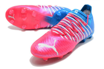 Puma Future Z 1.3 FG Low-Tops Soccer Cleats - Pink/Blue/White