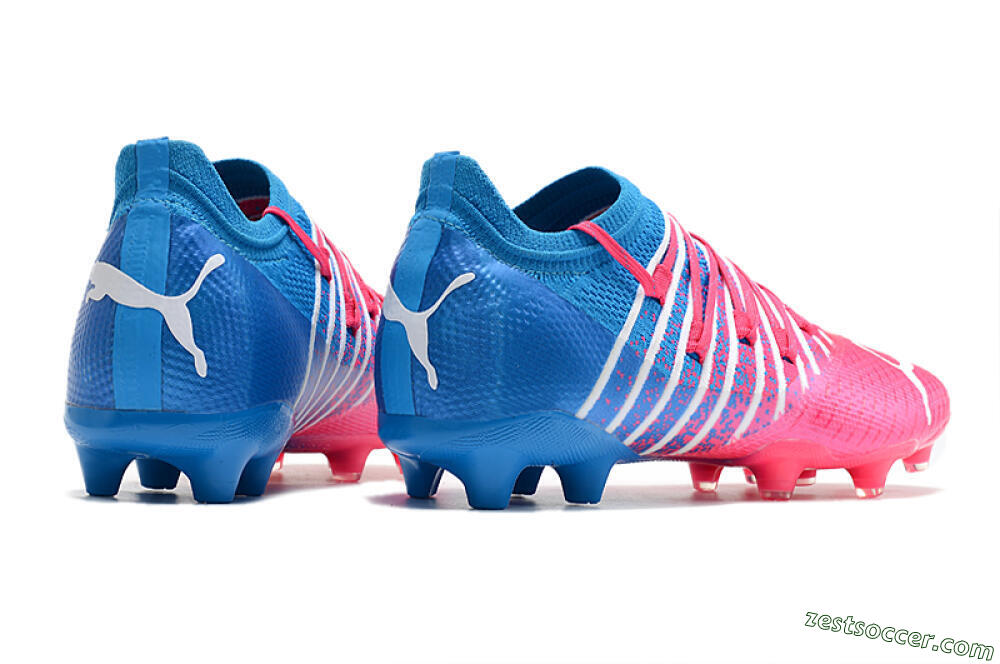 Puma Future Z 1.3 FG Low-Tops Soccer Cleats - Pink/Blue/White 9