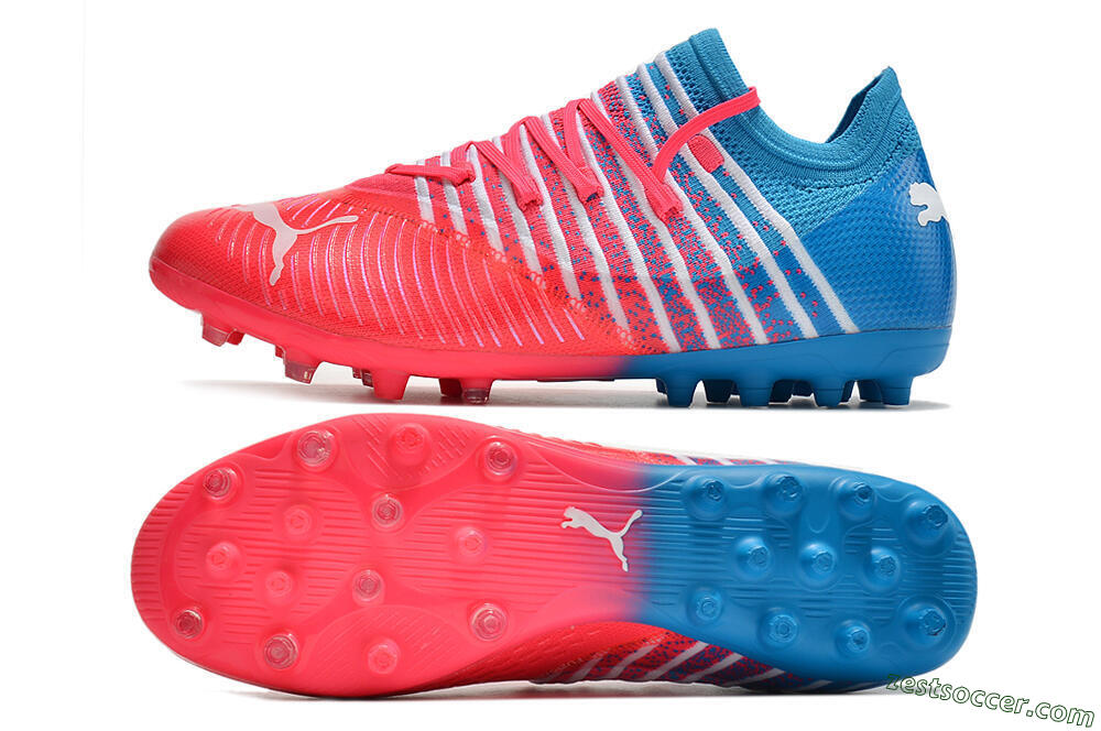 Puma Future Z 1.3 Instinct MG Low-Tops Soccer Cleats - Pink/Blue/White 1