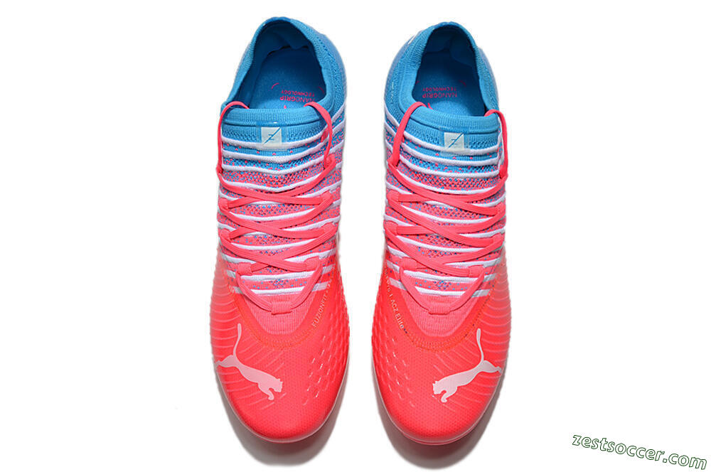Puma Future Z 1.3 Instinct MG Low-Tops Soccer Cleats - Pink/Blue/White 4