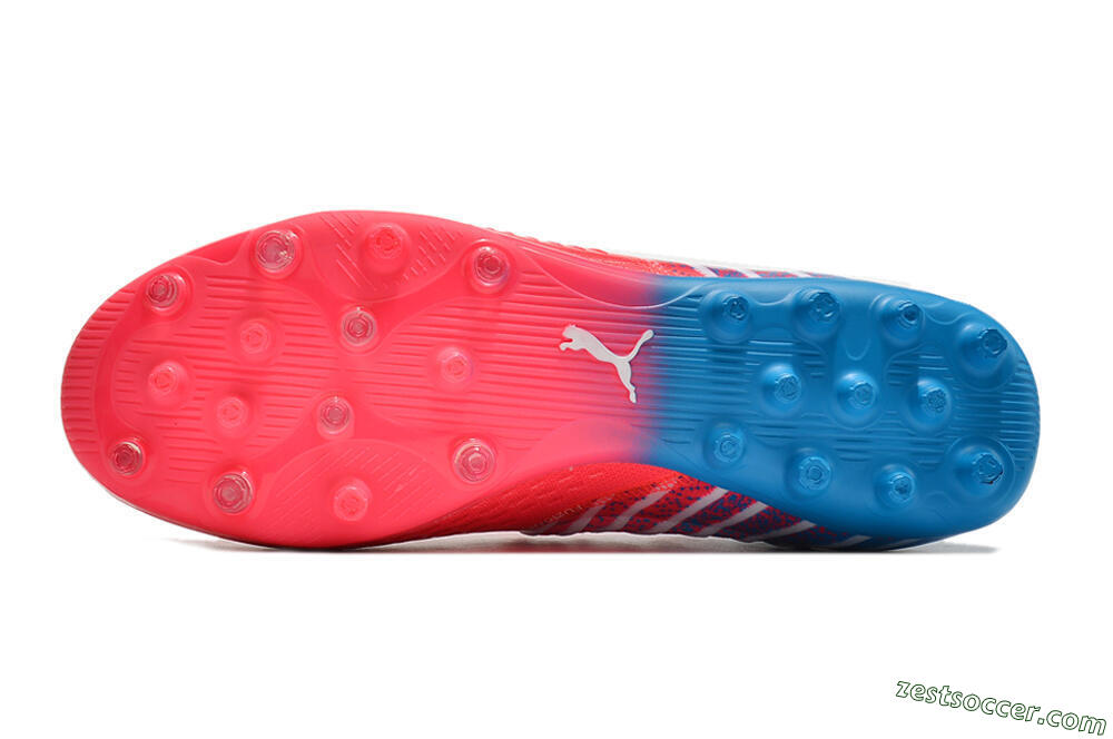 Puma Future Z 1.3 Instinct MG Low-Tops Soccer Cleats - Pink/Blue/White 6