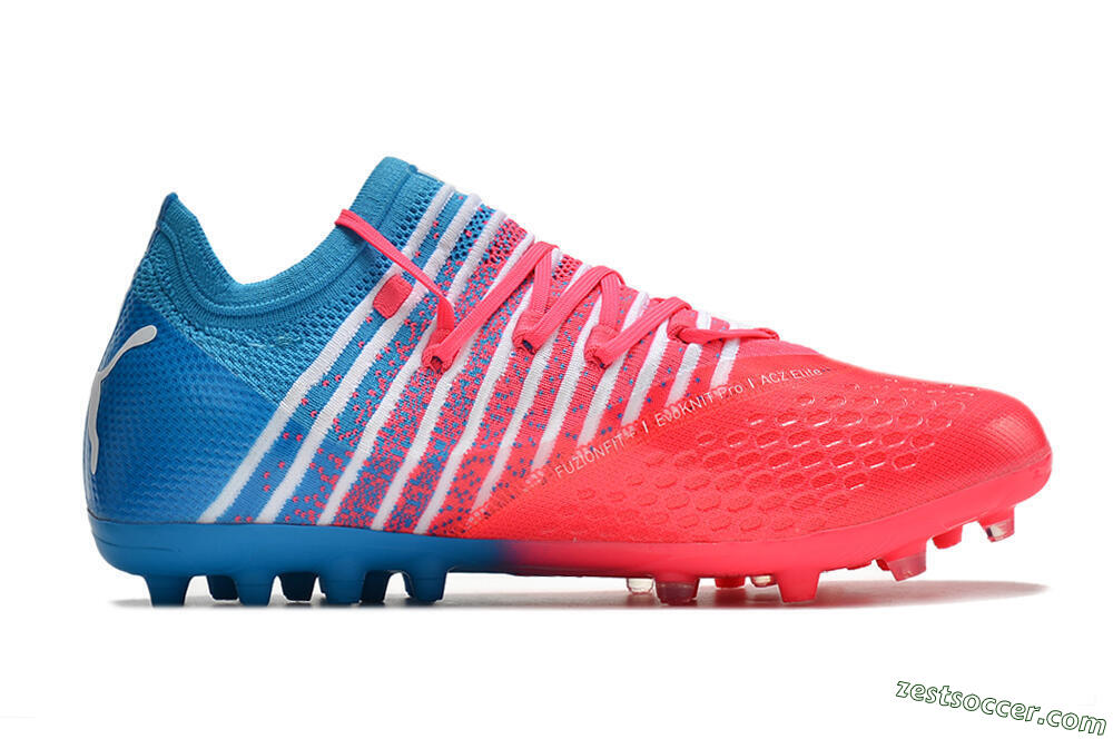 Puma Future Z 1.3 Instinct MG Low-Tops Soccer Cleats - Pink/Blue/White 7