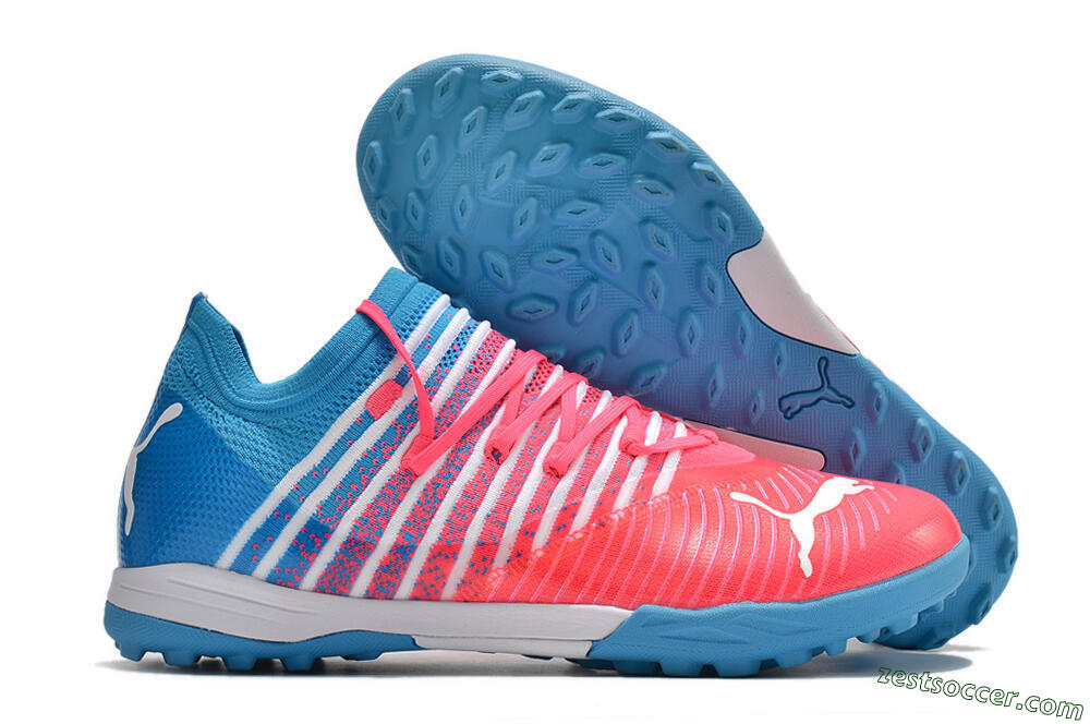 Puma Future Z 1.3 Instinct TF Low-Tops Soccer Shoes - Pink/Blue/White 0