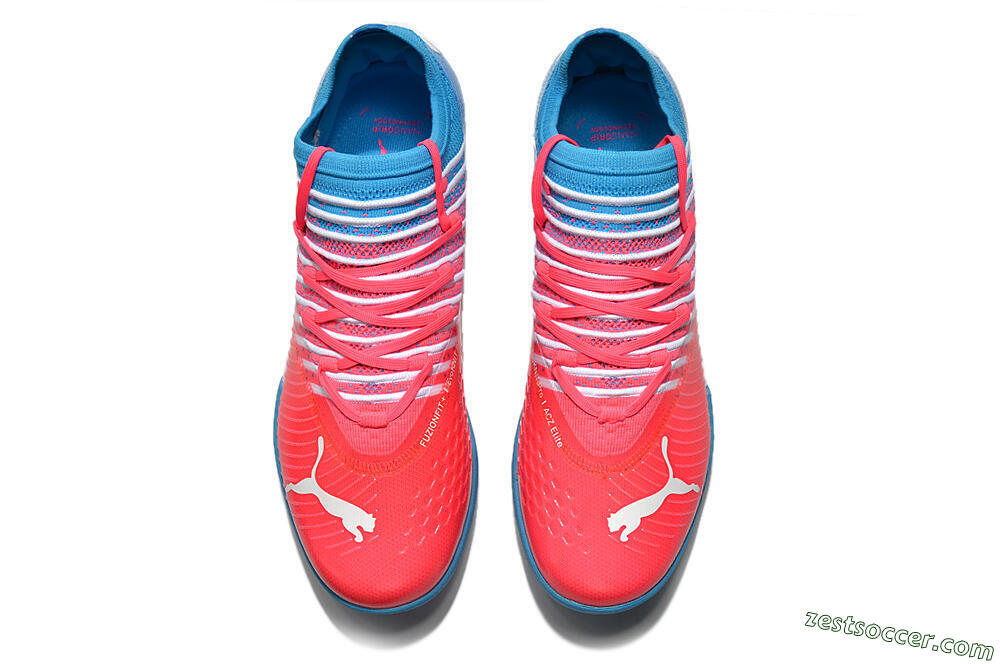 Puma Future Z 1.3 Instinct TF Low-Tops Soccer Shoes - Pink/Blue/White 4
