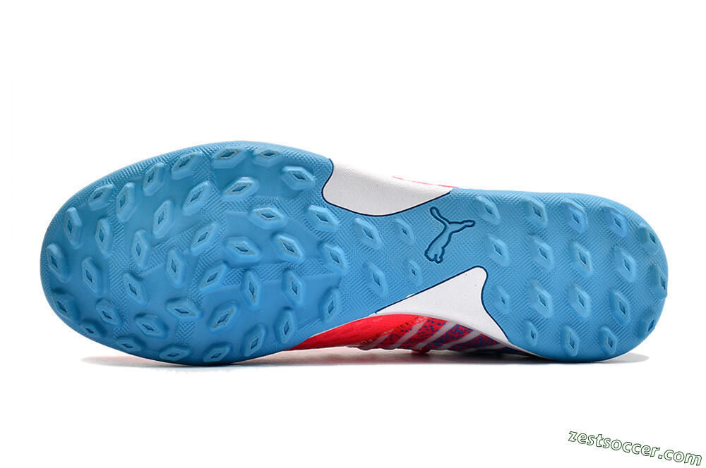Puma Future Z 1.3 Instinct TF Low-Tops Soccer Shoes - Pink/Blue/White 6