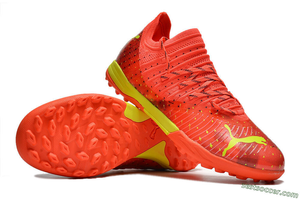 Puma Future Z 1.3 Instinct TF Low-Tops Soccer Shoes - Orange/Yellow 3