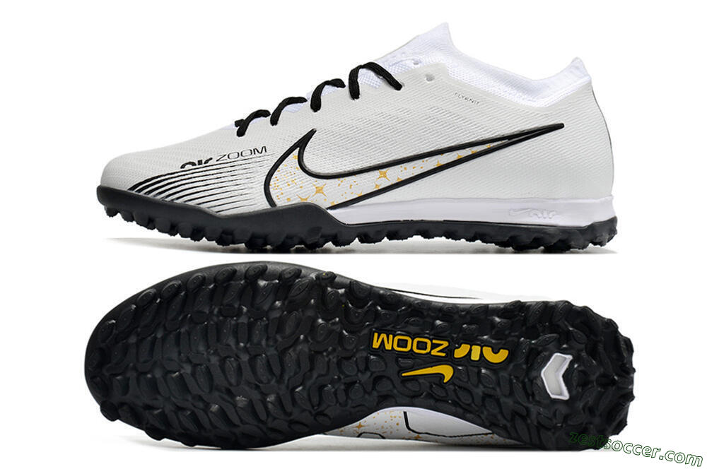 Nike Mercurial Vapor 15 Elite TF Low-Tops Soccer Shoes - White/Black 1
