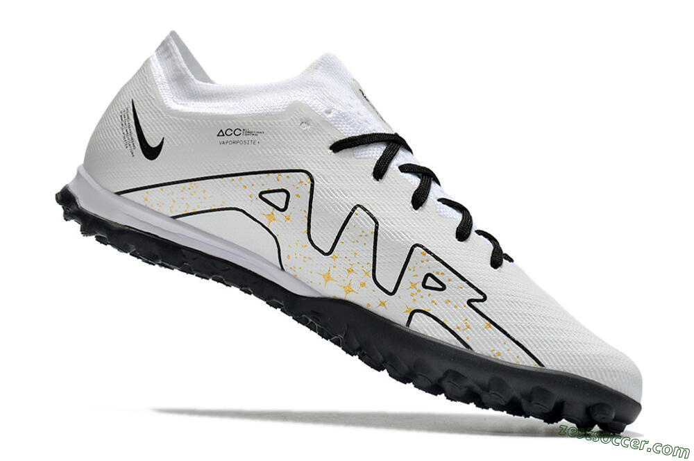 Nike Mercurial Vapor 15 Elite TF Low-Tops Soccer Shoes - White/Black 4