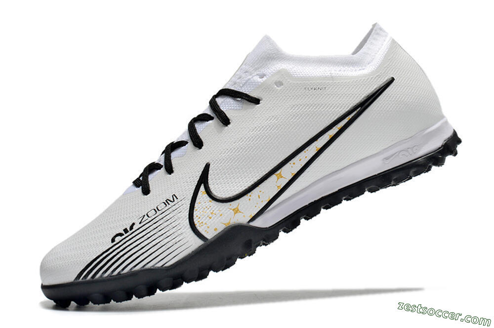 Nike Mercurial Vapor 15 Elite TF Low-Tops Soccer Shoes - White/Black 5
