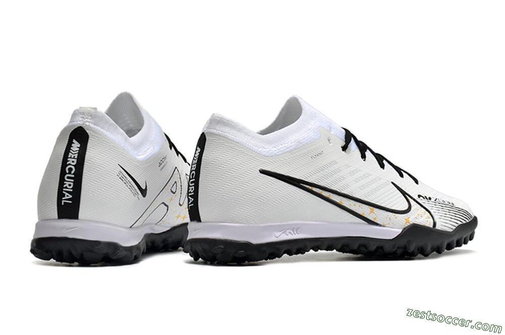 Nike Mercurial Vapor 15 Elite TF Low-Tops Soccer Shoes - White/Black 6