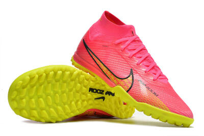 Nike Mercurial Superfly 9 Elite TF High-Tops Soccer Shoes - Pink/Yellow
