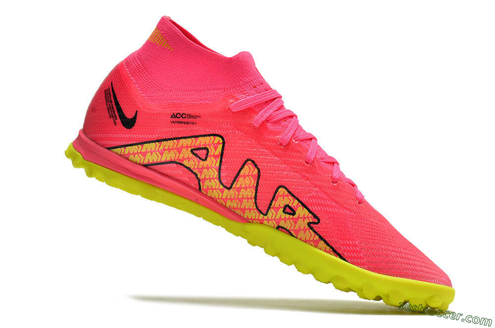 Nike Mercurial Superfly 9 Elite TF High-Tops Soccer Shoes - Pink/Yellow 4