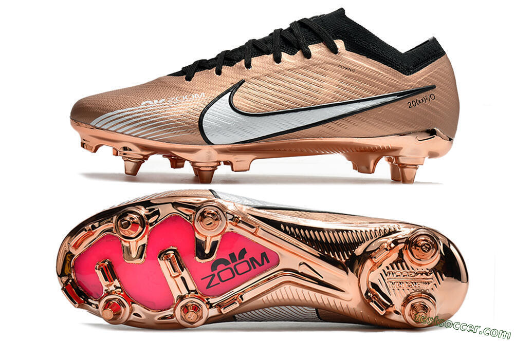 Nike Zoom Mercurial Vapor 15 Elite SG Low-Tops Soccer Cleats - Gold/White 1