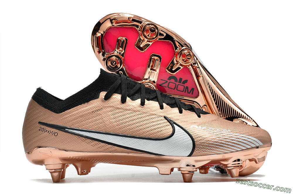 Nike Zoom Mercurial Vapor 15 Elite SG Low-Tops Soccer Cleats - Gold/White 0