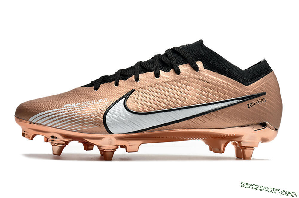 Nike Zoom Mercurial Vapor 15 Elite SG Low-Tops Soccer Cleats - Gold/White 2