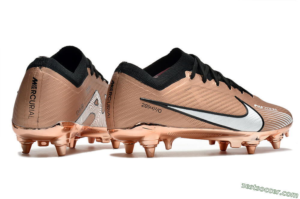 Nike Zoom Mercurial Vapor 15 Elite SG Low-Tops Soccer Cleats - Gold/White 6