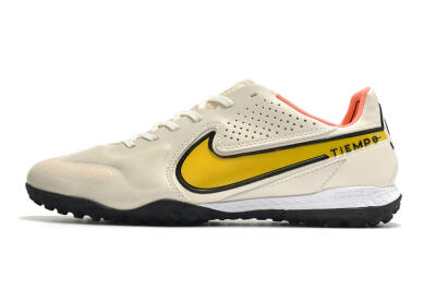Nike Tiempo Legend 9 Pro TF Low-Tops Soccer Shoes - White/Yellow