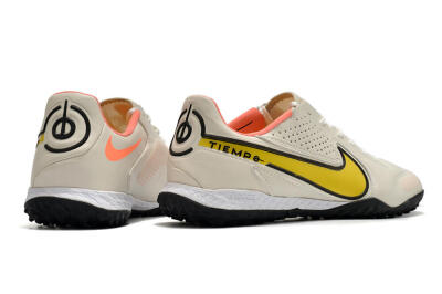 Nike Tiempo Legend 9 Pro TF Low-Tops Soccer Shoes - White/Yellow