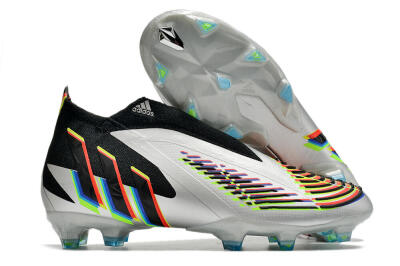Adidas Predator FIFA World Cup Qatar 2022 Edge+ FG High-Tops Soccer Cleats - Silver/Black