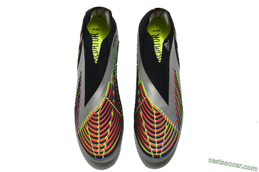 Adidas Predator FIFA World Cup Qatar 2022 Edge+ FG High-Tops Soccer Cleats - Silver/Black 4