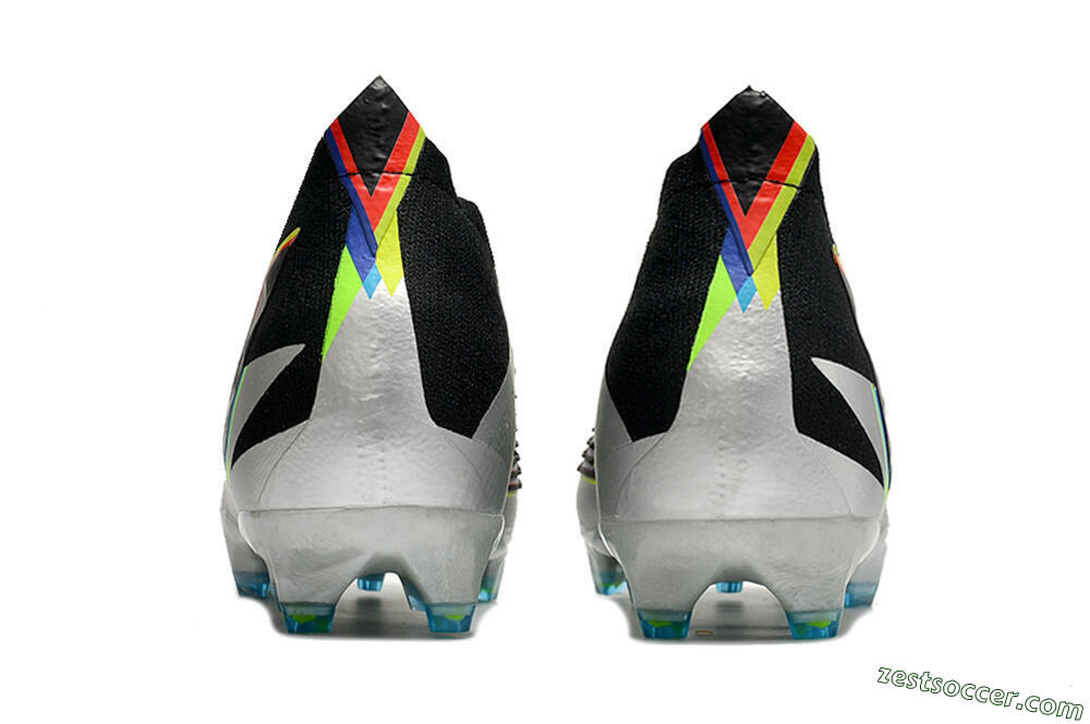 Adidas Predator FIFA World Cup Qatar 2022 Edge+ FG High-Tops Soccer Cleats - Silver/Black 5