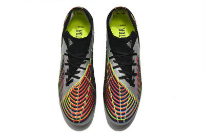 Adidas Predator FIFA World Cup Qatar 2022 Edge+ FG Low-Tops Soccer Cleats - Silver/Black