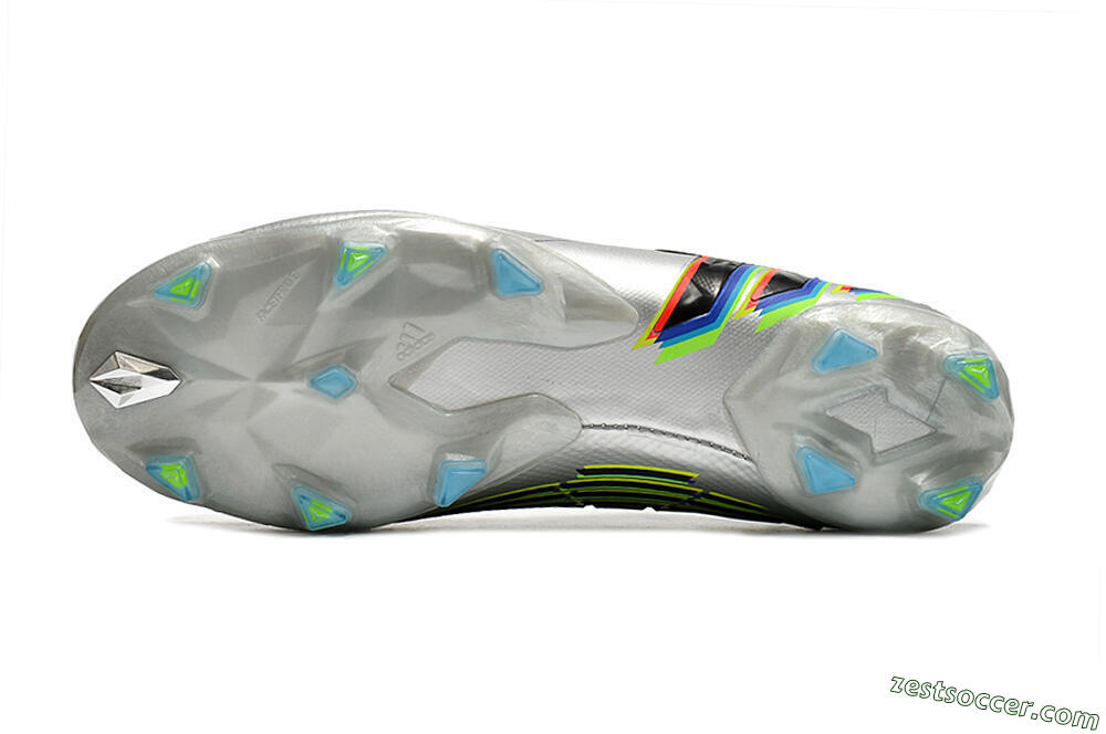 Adidas Predator FIFA World Cup Qatar 2022 Edge+ FG Low-Tops Soccer Cleats - Silver/Black 6