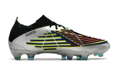 Adidas Predator FIFA World Cup Qatar 2022 Edge+ FG Low-Tops Soccer Cleats - Silver/Black