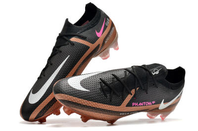 Nike Phantom GT Elite FG Low-Tops Soccer Cleats - Black/Gold/White