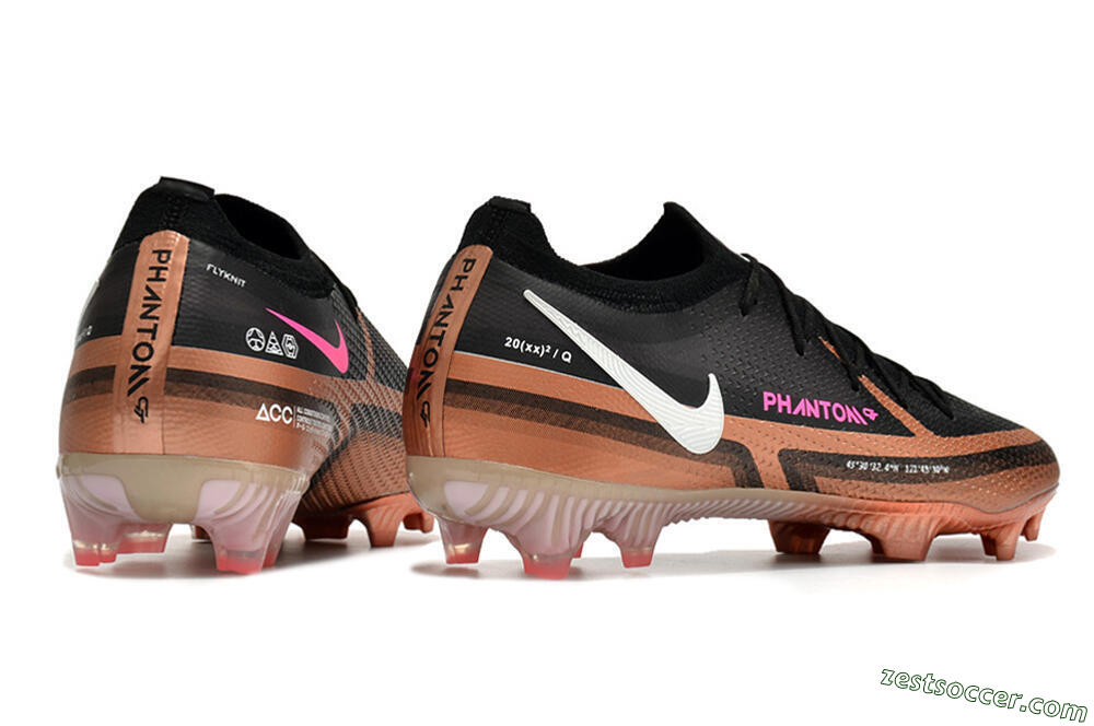 Nike Phantom GT Elite FG Low-Tops Soccer Cleats - Black/Gold/White 9