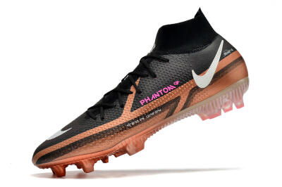 Nike Phantom GT 2 DF Elite FG High-Tops Soccer Cleats - Black/Gold/White
