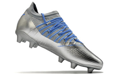 Puma Future Z 1.3 Instinct FG Low-Tops Soccer Cleats - Silver/Blue