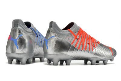 Puma Future Z 1.3 Instinct FG Low-Tops Soccer Cleats - Silver/Blue