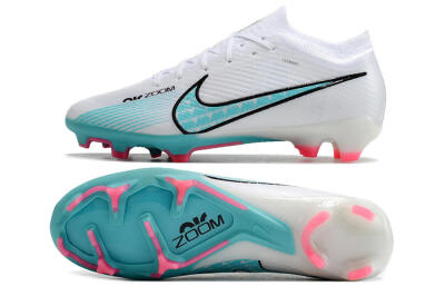 Nike Air Zoom Mercurial Vapor 15 Elite FG Low-Tops Soccer Cleats - White/Blue/Pink