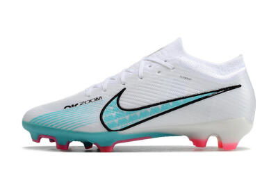 Nike Air Zoom Mercurial Vapor 15 Elite FG Low-Tops Soccer Cleats - White/Blue/Pink
