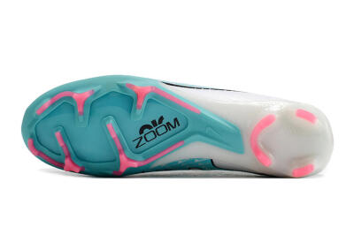 Nike Air Zoom Mercurial Vapor 15 Elite FG Low-Tops Soccer Cleats - White/Blue/Pink